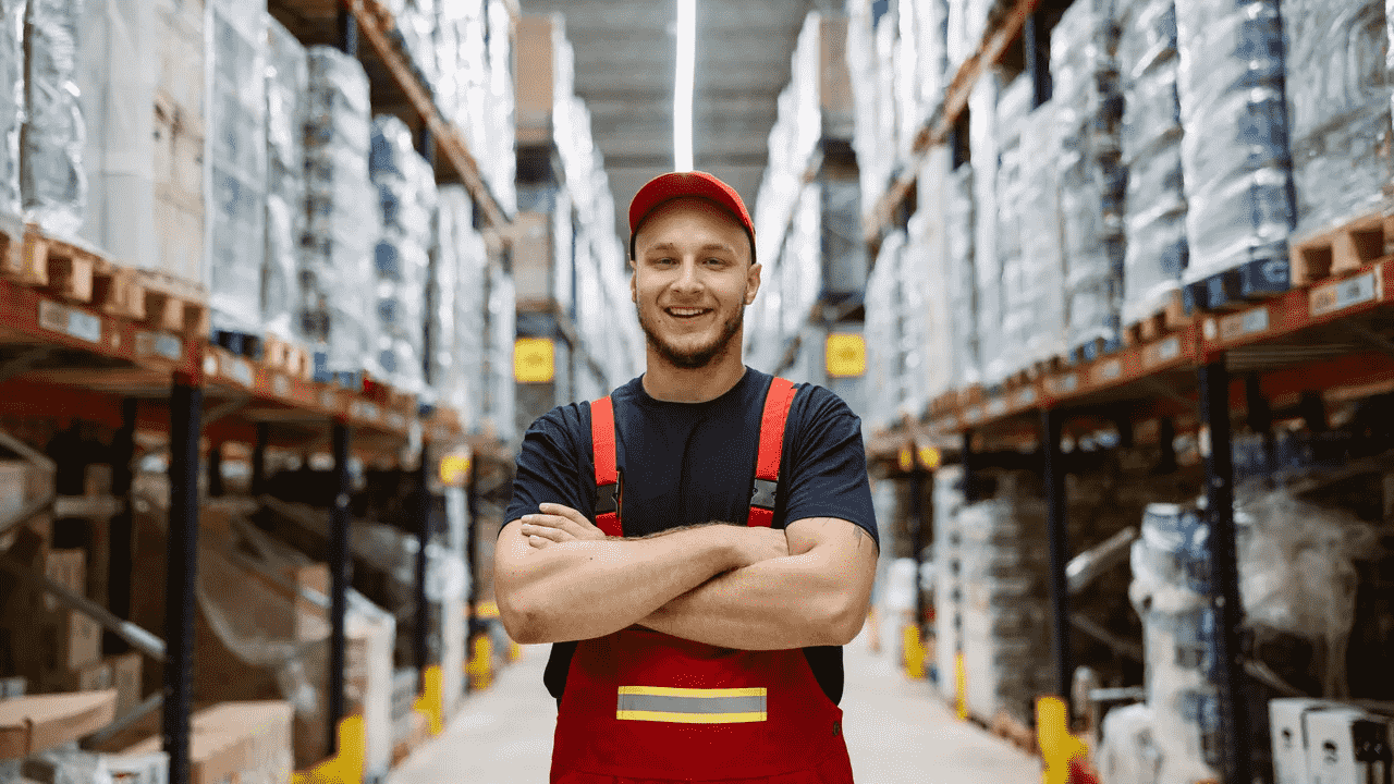 Працівник складу Biedronka